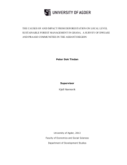 the causes of and impact from deforestation on local