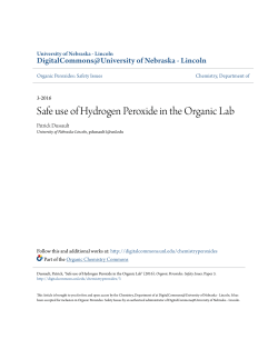 Safe use of Hydrogen Peroxide in the Organic Lab