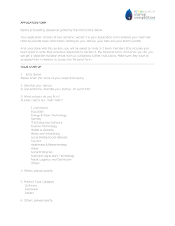 Application Form - Ideaspace Foundation