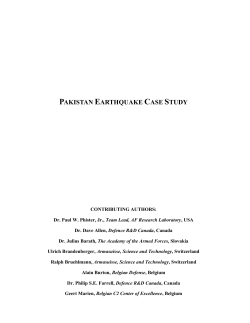 Pakistan Earthquake Case Study
