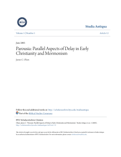 Parousia: Parallel Aspects of Delay in Early Christianity