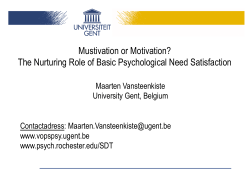 Mustivation or Motivation? The Nurturing Role of Basic