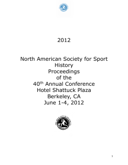 2012 - North American Society for Sport History