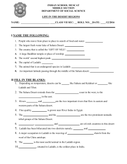 Class VII-Social Science-Life in The Desert