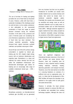 Bio-SNG article for Energy World
