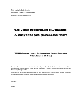 The Urban Development of Damascus
