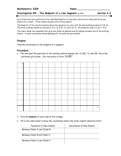 Mathematics 3206 Name: Investigation #4 &ndash; The Midpoint of a Line