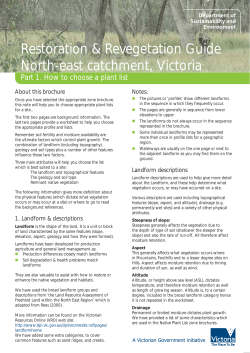 How to choose a plant list - Department of Environment, Land, Water