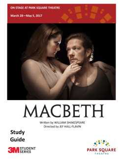 Macbeth Study Guide - Park Square Theatre