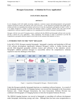 Hexagon Geosystems &ndash; A Solution for Every Application!