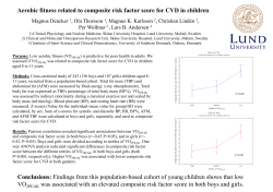 Aerobic fitness related to composite risk factor score for CVD in