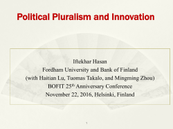 Political Openness and Innovations: Evidence from China