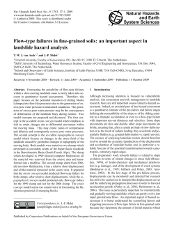 Flow-type failures in fine-grained soils: an important aspect in