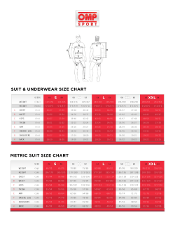 OMP Sport Size Chart