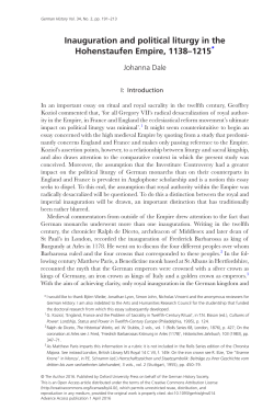 Inauguration and political liturgy in the