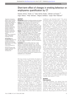 Short-term effect of changes in smoking behaviour on