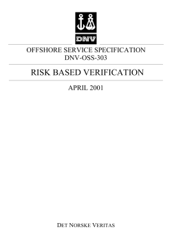 DNV-OSS-303: Risk Based Verification