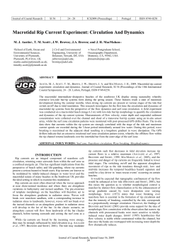 Macrotidal Rip Current Experiment: Circulation And Dynamics - e-Geo