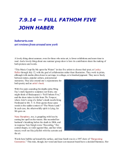 7.9.14 &mdash; full fathom five john haber