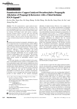Enantioselective Copper‐Catalyzed Decarboxylative Propargylic