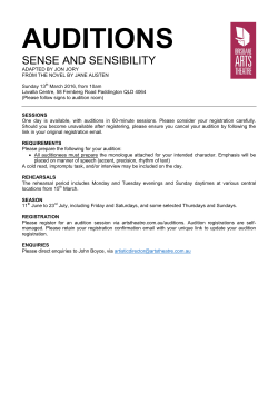 sense and sensibility - Brisbane Arts Theatre