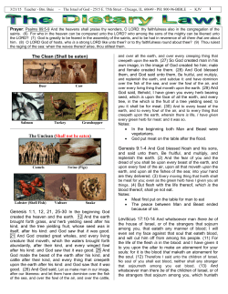 The Dietary Law - The Israel of God