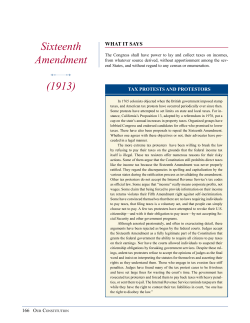 Sixteenth Amendment - Annenberg Classroom