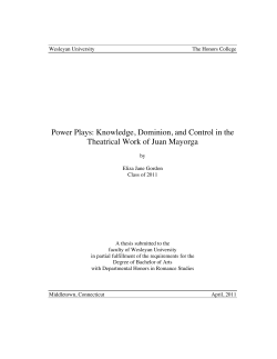 Power Plays: Knowledge, Dominion, and Control in the