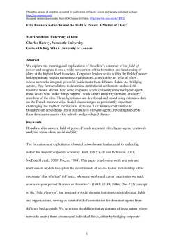 Pathways to power: Class, hyper-agency and the French corporate