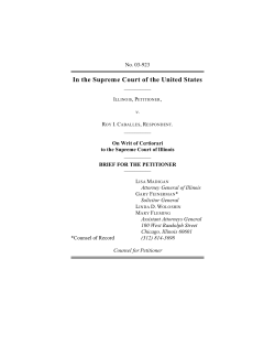 Petitioner`s Brief in Illinois v. Caballes, 03-923