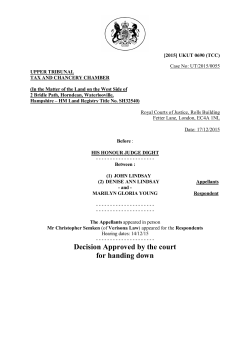 John and Denise Ann Lindsay v Marilyn Gloria Young