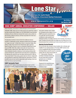 SGMP Second Quarter 2008 - Society of Government Meeting