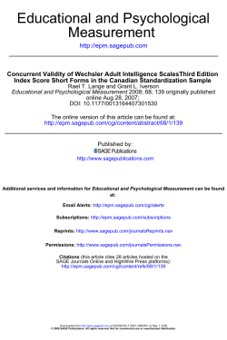 Measurement Educational and Psychological