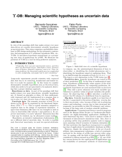 Managing scientific hypotheses as uncertain data