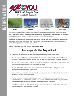 Advantages of a Visa Prepaid Card
