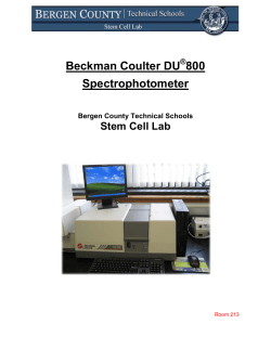 Beckman Coulter DU 800 Spectrophotometer