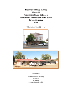 Historic Buildings Survey Phase III Transitional