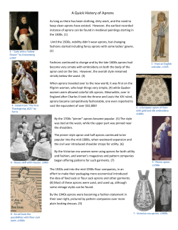 A Quick History of Aprons