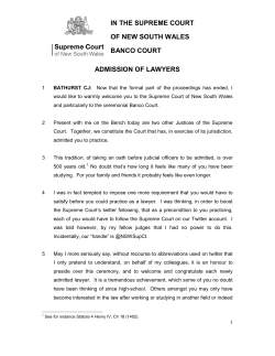 2015 ​Admission Ceremony Speech