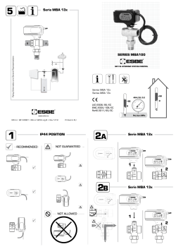 SERIES MBA100 Serie MBA 12x IP44 POSITION Serie MBA 13x