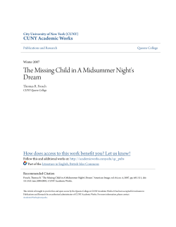 The Missing Child in A Midsummer Night`s Dream