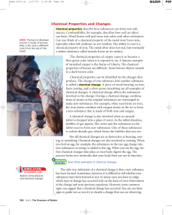 Chemical Properties and Changes