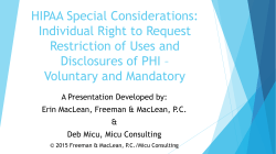 Right of Individuals to Request Restriction of Uses and Disclosures