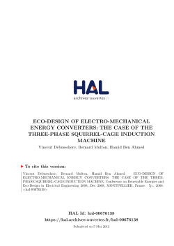 eco-design of electro-mechanical energy converters: the case