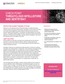 Solution Brief - Check Point Software