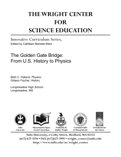 THE WRIGHT CENTER FOR SCIENCE EDUCATION