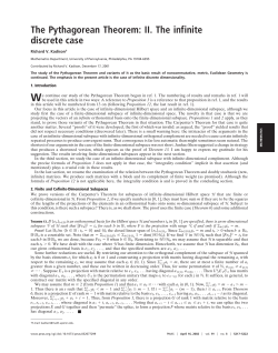 The Pythagorean Theorem: II. The infinite discrete case