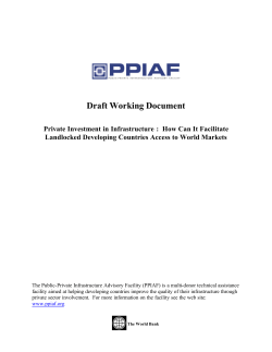 How Can It Facilitate Landlocked Developing Countries Access to