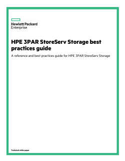 HPE 3PAR StoreServ Storage best practices guide
