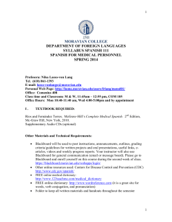 syllabus span110 fall `03 - Moravian College :: Home site